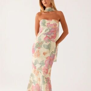 NWT Peppermayo Exclusive - Under The Pagoda Maxi Dress - Yellow Peony
